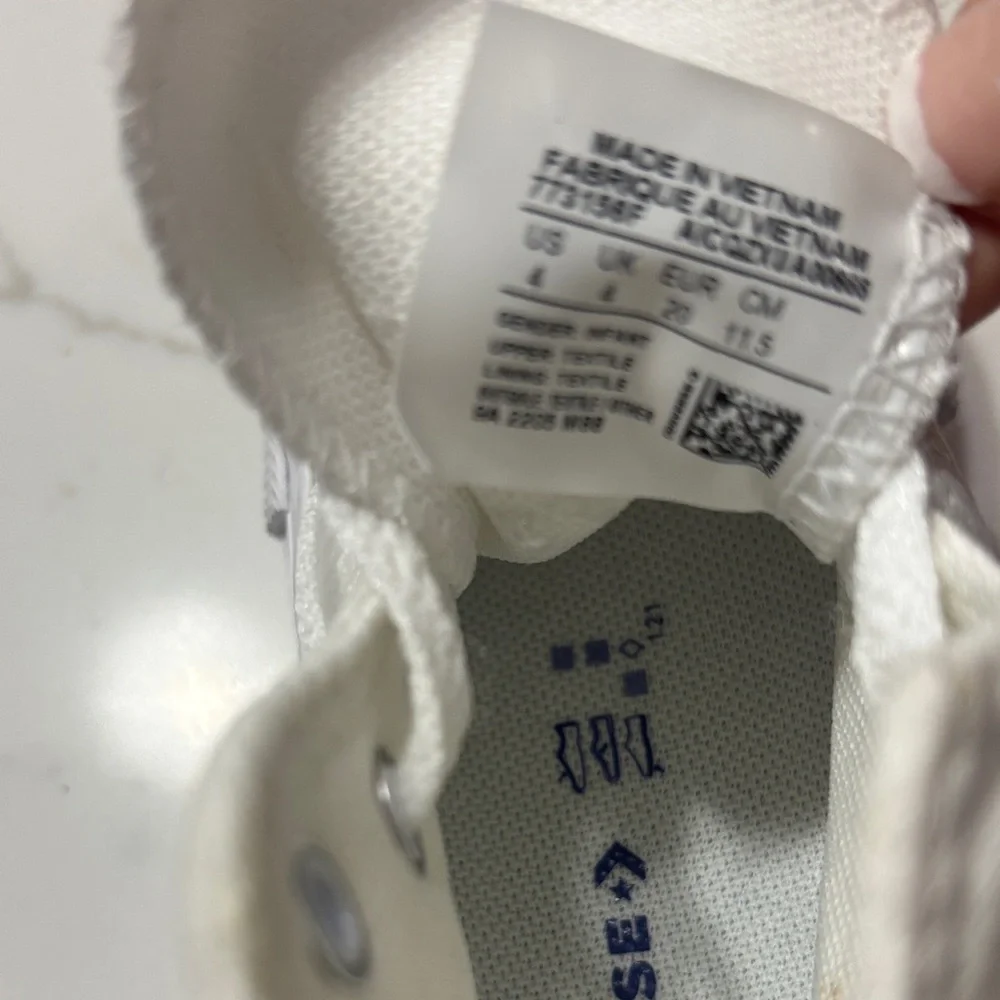 Converse Kids High-Top Canvas Sneakers in Off-White/Cream
